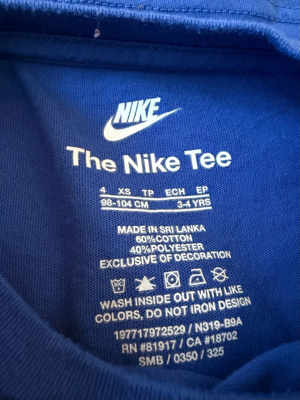 Nike Boys Stay Spicy Dog Graphic T-Shirt Blue- XS 4